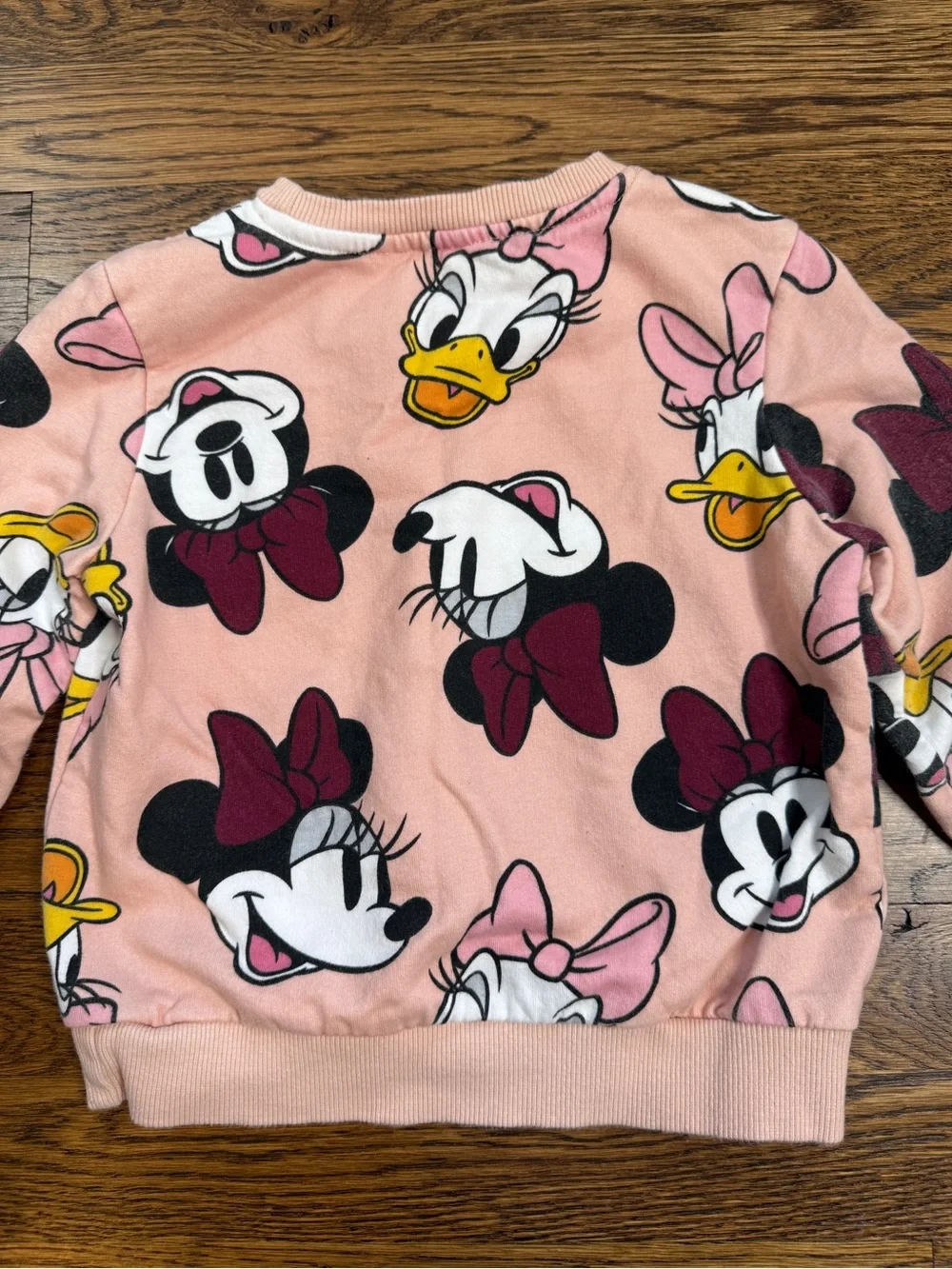 Disney Mickey & Friends Girls Pink Minnie & Daisy Print Jogger Sweatsuit Set 3T